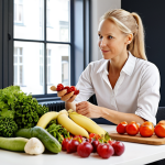 **Image Prompt:** A modern Swedish "kostrådgivare" (nutritionist/dietitian) consulting with a client in a bright, minimalist office. Focus on the setting reflecting Swedish design aesthetics and the client's focused, engaged expression. Include healthy food options visible in the background – perhaps fresh berries and vegetables. Capture the essence of personalized nutrition advice.